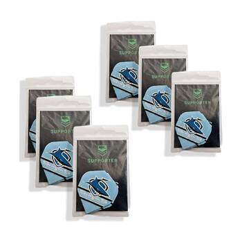6x 3pc NRL Dart Flights Sharks Cronulla Team Design Metronic Pack England Made