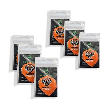 6x 3pc NRL Dart Flights Wests Tigers Spirit Team Metronic Pack England Made