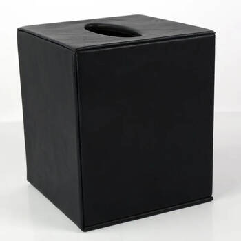 Belle Tissue Paper Box Storage Holder Organiser Square - Black