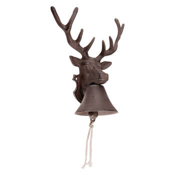 Esschert Design Cast Iron Door Bell Deer Home Decor 27cm Brown