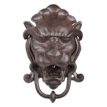 Esschert Design Door Knocker Lion Head Home Decor 21.3cm Brown