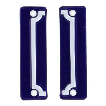 2pc Esschert Design Enamel House Number Frame Home Decor 11.8cm Blue