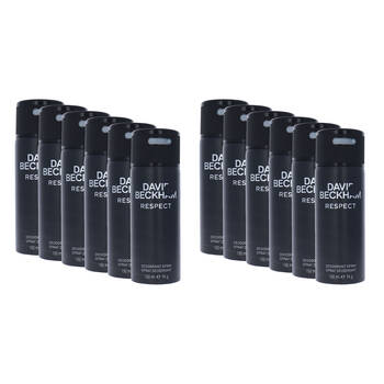 12PK David Beckham Respect Body Spray Mens Fragrance 150mL