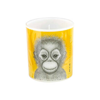 LMD Dots By Donna Ollie The Orangutan Glass Candle 45hr - Yellow