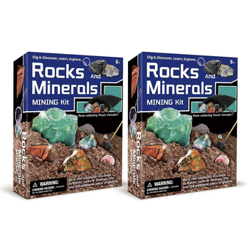 2PK Kaper Kidz Dig & Discover Rocks And Minerals Mining/Excavation Kit 6y+