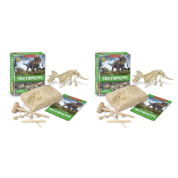 2PK Kaper Kidz Dig & Discover Triceratops Dig/Excavation Kits 6y+