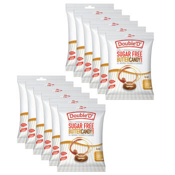 12PK Double 'D' Sugarfree Butter Lollies Candy Drops 70g Sweet Confectionary