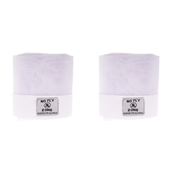 2PK D.Line No Fly Zone Table-Throw Food Cover - White Home Kitchen Cooking