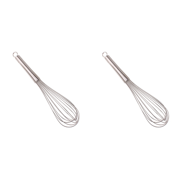 2PK Appetito Stainless Steel Balloon Whisk 30cm Home Kitchen Cooking