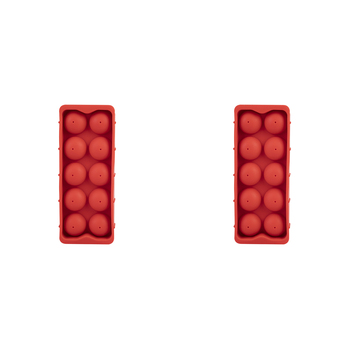 2PK Appetito Silicone Round Ice Cube Tray Home Kitchen Cooking Tool