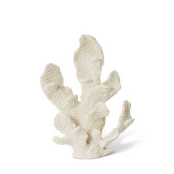 E Style 34cm Resin Coral Elkhorn Sculpture - White