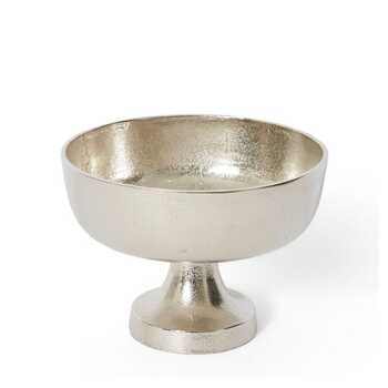 E Style Dixson Aluminium 24cm Footed Bowl - Nickel