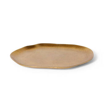 E Style Decor Abelia Decorative Tray Tabletop Home Display 34cm Round Gold