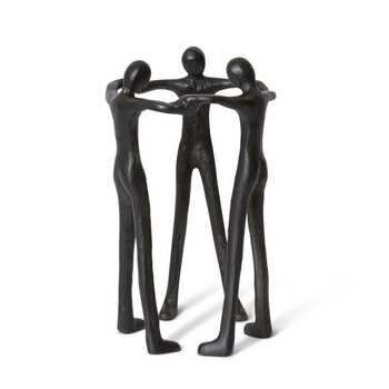 E Style 37cm Aluminium Friendship Sculpture - Black