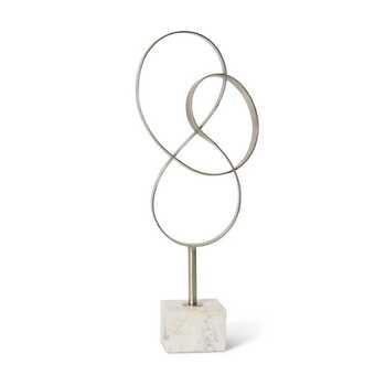 E Style 69cm Iron/Marble Everly Sculpture - White