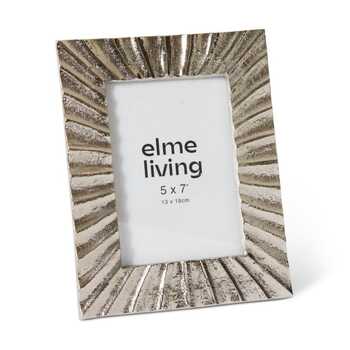 E Style Hutchings Resin/Glass/MDF 5x7" Photo Frame - Nickel
