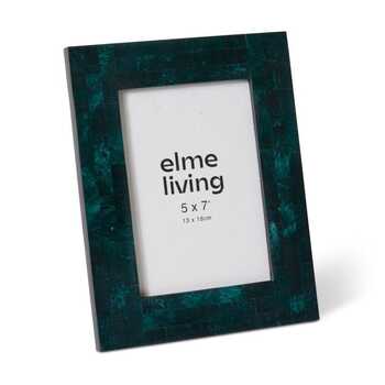 E Style Emerson  Resin/Glass/MDF 5x7" Photo Frame - Green