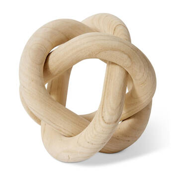 E Style Bayo Wooden Sculpture Tabletop Home Decor 20cm Natural