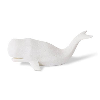 E Style Whale Sculpture Tabletop Home Decor 31cm White