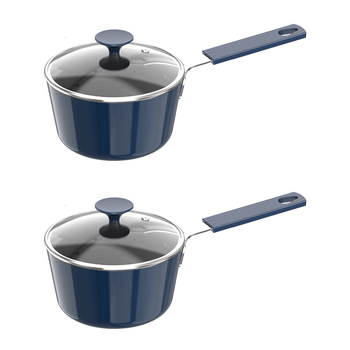 2PK Davis & Waddell Mini Non-Stick Saucepan 12x3cm - Assorted