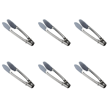 6PK Davis & Waddell Mini Silicone Tongs 18cm - Assorted