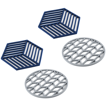 4PK Davis & Waddell Silicone Trivet 18cm/19cm Assorted