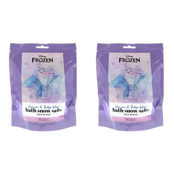 2PK Disney Frozen Olaf Scented Bath Snow Salts 350g Jasmine & Indigo Violet