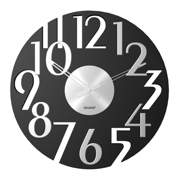 Deegree Hudson Black & Steel 40cm Wall Clock 