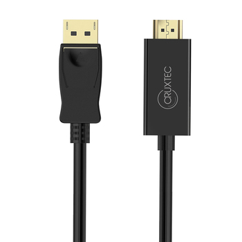Cruxtec Displayport Male to HDMI Male Cable 4K 30Hz 3m - Black