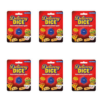 6PK Aquarius Delivery Dice 8-Sided Dice Rolling Game 8x10cm - Blue 18y+