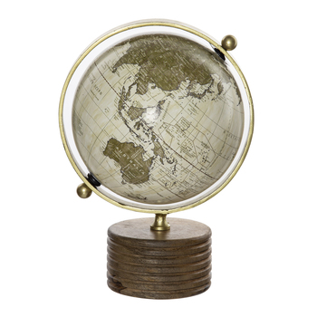 Amalfi Around The World Globe Set Large 24 x 30cm Beige / Natural