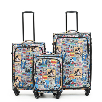 3pc Disney Soft Trolley Wheeled Suitcase Luggage Set
