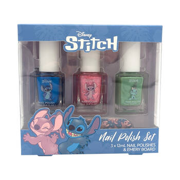 3pc Disney Stitch Nail Polish Kids Pamper Set w/ Nail File