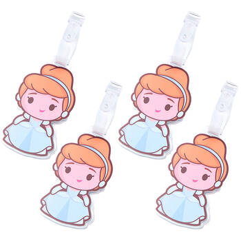 4PK Disney Luggage Tag Suitcase Identity Label - Cinderella