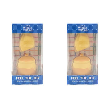 2PK Disney Winnie The Pooh Makeup Sponge Set Facial/Skincare Cosmetic Kids/Children