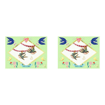 2PK Djeco You & Me Birds Ribbon Set Jewellery DIY Kit 6y+