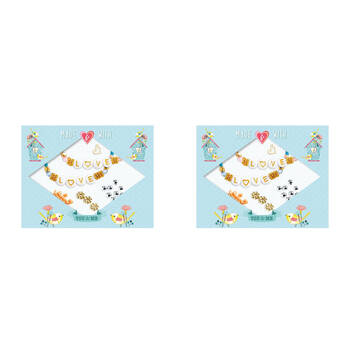 2PK Djeco You & Me Letter Threading Beads Set Jewellery DIY Kit 6y+