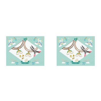 2PK Djeco You & Me Rainbow Kumihimo Beads Set Jewellery DIY Kit 8y+
