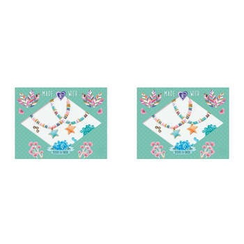 2PK Djeco You & Me Heishi Stars Beads Set Jewellery DIY Kit 10y+