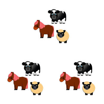 186pc Djeco Farm Animals Fun Sticker Set Kids/Children 18m+