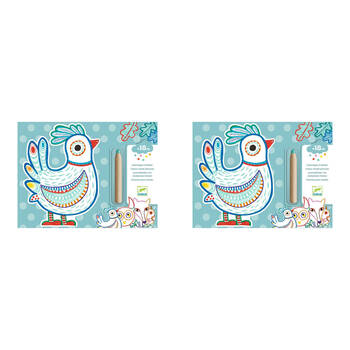 2PK Djeco Forest Friends Colour Reveal Set Kids/Children 18m+