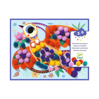 Djeco Assortments Pompom Collage Activity Kit Kids 3y+