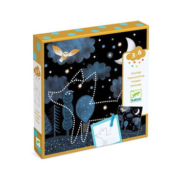 Djeco Image Reveal Piercing Set 20x20cm Kids/Children 3y+
