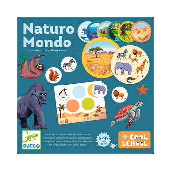 Djeco Naturo Mondo-Animals & Habitats Game Kids 5y+