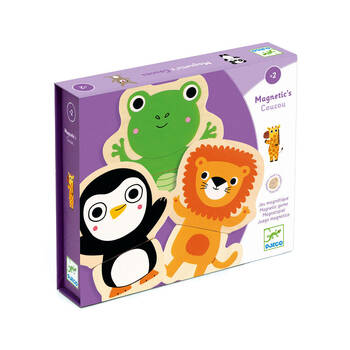 24pc Djeco Wooden Magnetic Couco Animals Puzzle Set 22x19cm Kids Toy 2y+