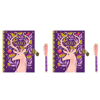 2PK Djeco Melissa Secret Notebook w/ Magic Pen Stationery 8y+
