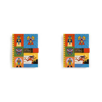 2PK Djeco Ben Notebook w/ Combination Code Lock 15x20cm Kids 8y+