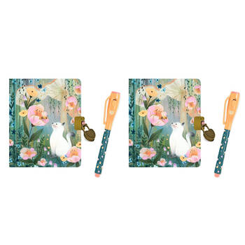 2PK Djeco Kendra Little Secret Notebook w/ Magic Pen Stationery 8y+