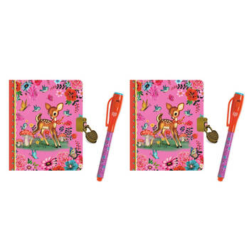 2PK Djeco Fiona Little Secret Notebook w/ Magic Pen Stationery 8y+