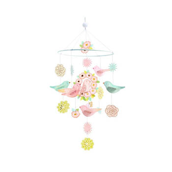 Djeco Spring Birds Paper Mobile Nursery Room 21cm Hanging Decor 0m+